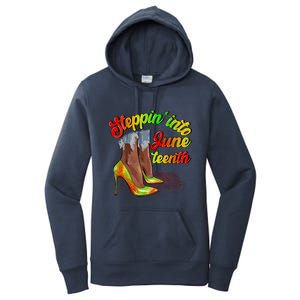 Stepping Into Juneteenth African American Black History Day Women's Pullover Hoodie