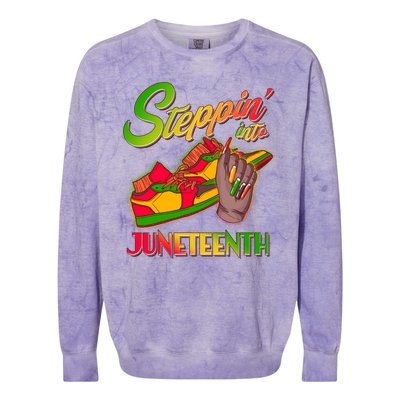 Steppin Into Juneteenth Colorblast Crewneck Sweatshirt