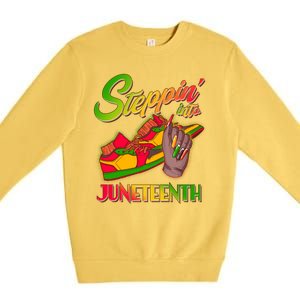 Steppin Into Juneteenth Premium Crewneck Sweatshirt