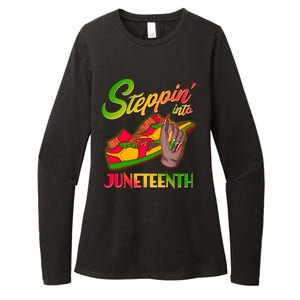 Steppin Into Juneteenth Womens CVC Long Sleeve Shirt