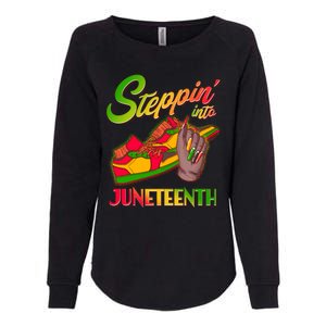 Steppin Into Juneteenth Womens California Wash Sweatshirt