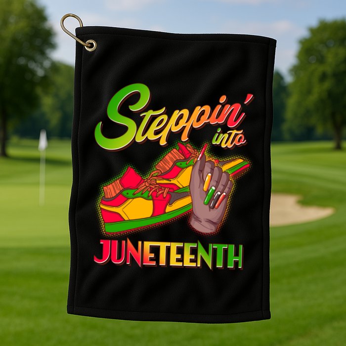 Steppin Into Juneteenth Golf Towel