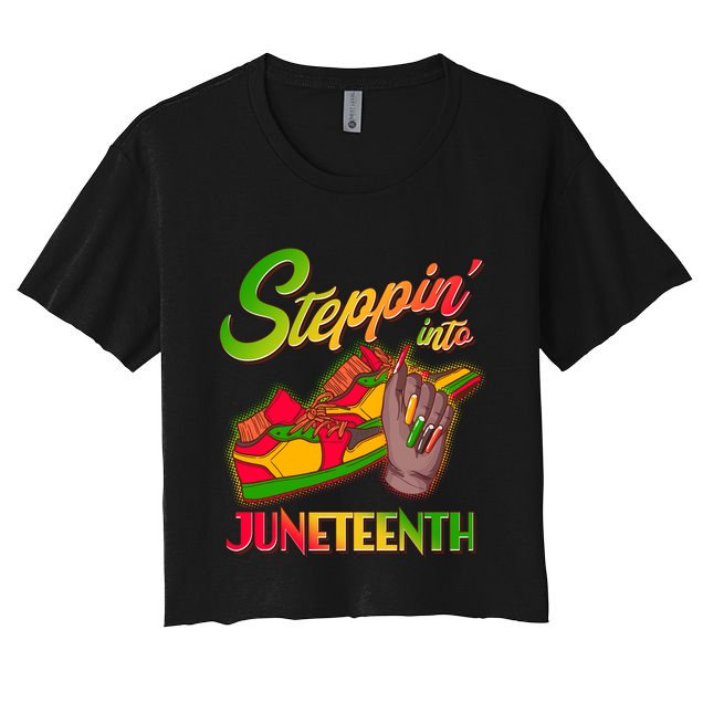 Steppin Into Juneteenth Crop Top