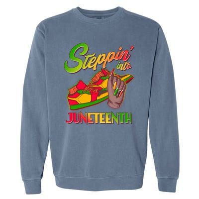 Steppin Into Juneteenth Garment-Dyed Sweatshirt