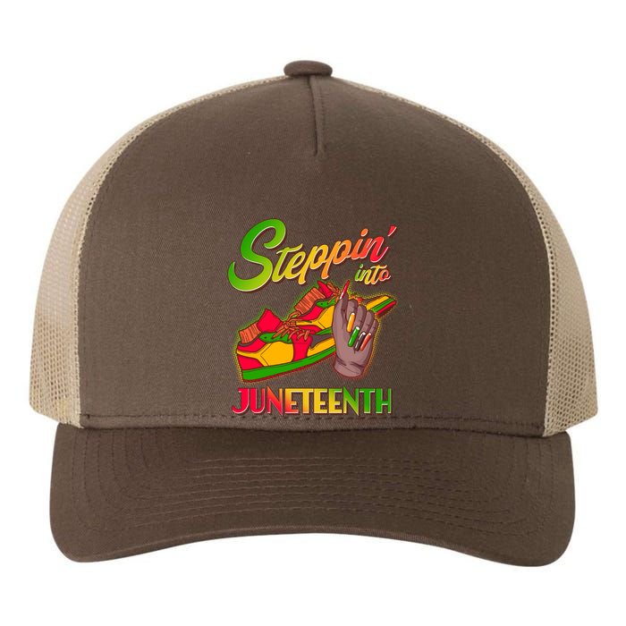 Steppin Into Juneteenth Yupoong Adult 5-Panel Trucker Hat