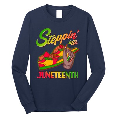 Steppin Into Juneteenth Long Sleeve Shirt