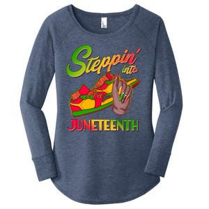 Steppin Into Juneteenth Women's Perfect Tri Tunic Long Sleeve Shirt