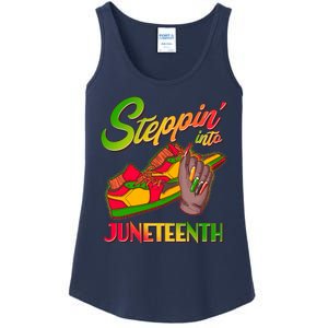 Steppin Into Juneteenth Ladies Essential Tank