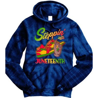 Steppin Into Juneteenth Tie Dye Hoodie