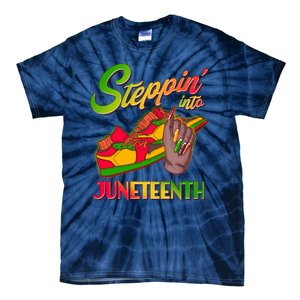 Steppin Into Juneteenth Tie-Dye T-Shirt