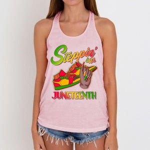 Steppin Into Juneteenth Women's Knotted Racerback Tank