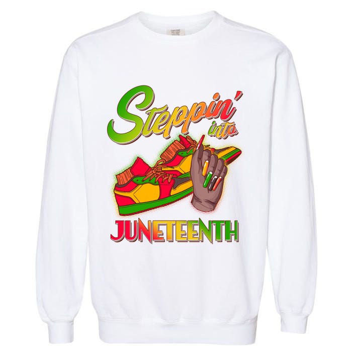 Steppin Into Juneteenth Garment-Dyed Sweatshirt