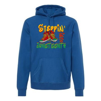 Stepping Into Junenth Celebrate Black Freedom Day 1865 Gift Premium Hoodie