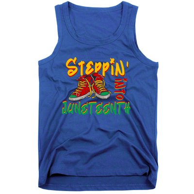 Stepping Into Junenth Celebrate Black Freedom Day 1865 Gift Tank Top