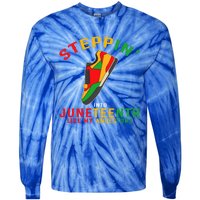 Stepping Into Junenth Like My Ancestors Black History Gift Tie-Dye Long Sleeve Shirt