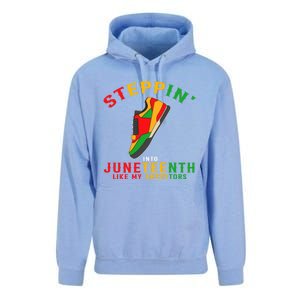 Stepping Into Junenth Like My Ancestors Black History Gift Unisex Surf Hoodie