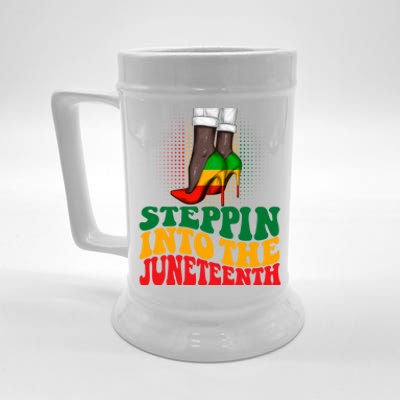 Stepping Into Junenth Like My Ancestors Shoes Black Gift Beer Stein