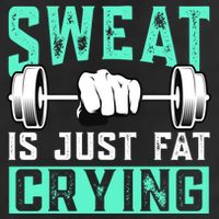 Sweat Is Just Fat Crying Muscle Trainer Bodybuilding Fitness Gift 7 Panel Mesh Trucker Snapback Hat