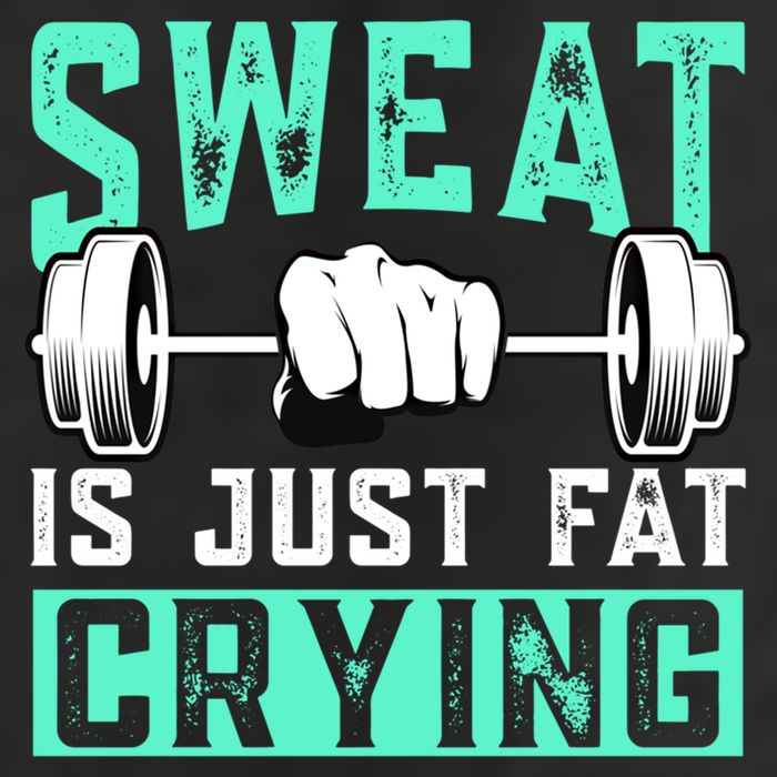 Sweat Is Just Fat Crying Muscle Trainer Bodybuilding Fitness Gift 7 Panel Mesh Trucker Snapback Hat