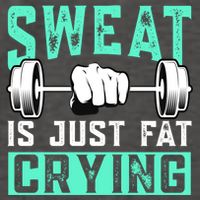 Sweat Is Just Fat Crying Muscle Trainer Bodybuilding Fitness Gift Vector Backpack