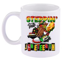 Stepping Into Juneteenth African American Black Shoes 11oz C Handle Ceramic Mug