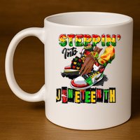 Stepping Into Juneteenth African American Black Shoes 11oz C Handle Ceramic Mug