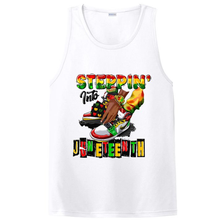 Stepping Into Juneteenth African American Black Shoes PosiCharge Competitor Tank