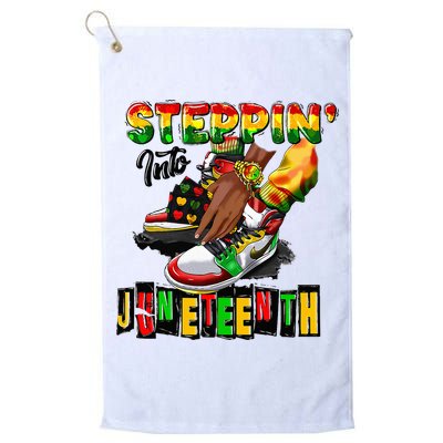 Stepping Into Juneteenth African American Black Shoes Golf Towel