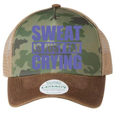 Sweat Is Just Fat Crying Great Gift Sweat Is Fat Crying Gift Legacy Tie Dye Trucker Hat