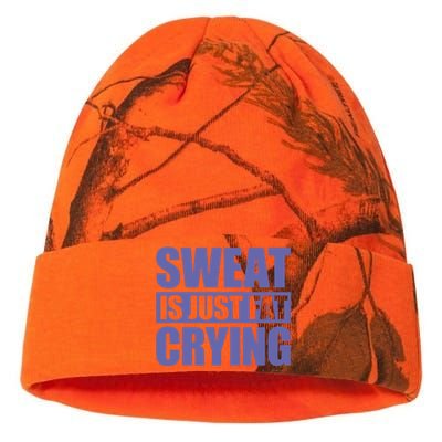 Sweat Is Just Fat Crying Great Gift Sweat Is Fat Crying Gift Kati Licensed 12" Camo Beanie