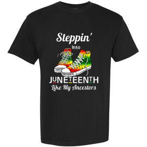 Stepping Into Juneteenth Like My Ancestors Happy Juneteenth Garment-Dyed Heavyweight T-Shirt