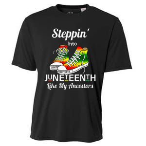 Stepping Into Juneteenth Like My Ancestors Happy Juneteenth Cooling Performance Crew T-Shirt