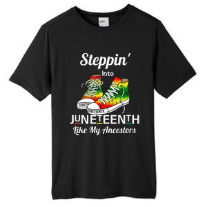 Stepping Into Juneteenth Like My Ancestors Happy Juneteenth Tall Fusion ChromaSoft Performance T-Shirt