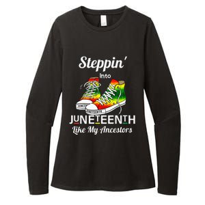 Stepping Into Juneteenth Like My Ancestors Happy Juneteenth Womens CVC Long Sleeve Shirt