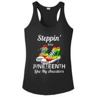 Stepping Into Juneteenth Like My Ancestors Happy Juneteenth Ladies PosiCharge Competitor Racerback Tank