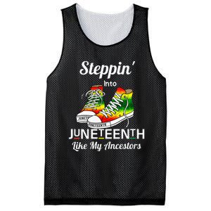 Stepping Into Juneteenth Like My Ancestors Happy Juneteenth Mesh Reversible Basketball Jersey Tank