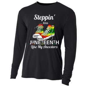 Stepping Into Juneteenth Like My Ancestors Happy Juneteenth Cooling Performance Long Sleeve Crew