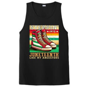 Stepping Into Junenth Like My Ancestors Black History Funny Gift PosiCharge Competitor Tank