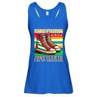 Stepping Into Junenth Like My Ancestors Black History Funny Gift Ladies Essential Flowy Tank