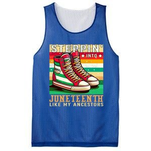 Stepping Into Junenth Like My Ancestors Black History Funny Gift Mesh Reversible Basketball Jersey Tank