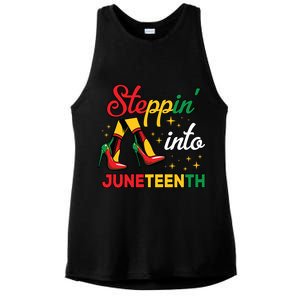 Stepping Into Junenth Remembering My Ancestors Gift Ladies PosiCharge Tri-Blend Wicking Tank