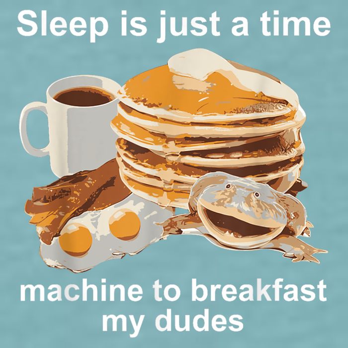 Sleep Is Just A Time Machine To Breakfast My Dudes Sueded Cloud Jersey T-Shirt