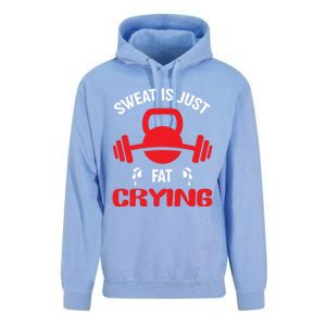 Sweat Is Just Fat Crying Workout Cute Gift Unisex Surf Hoodie