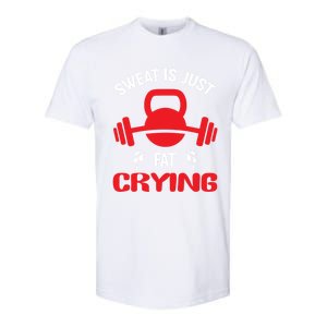 Sweat Is Just Fat Crying Workout Cute Gift Softstyle CVC T-Shirt