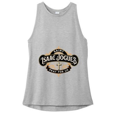 St Isaac Jogues Catholic Confirmation Jesuit French Saints Ladies PosiCharge Tri-Blend Wicking Tank