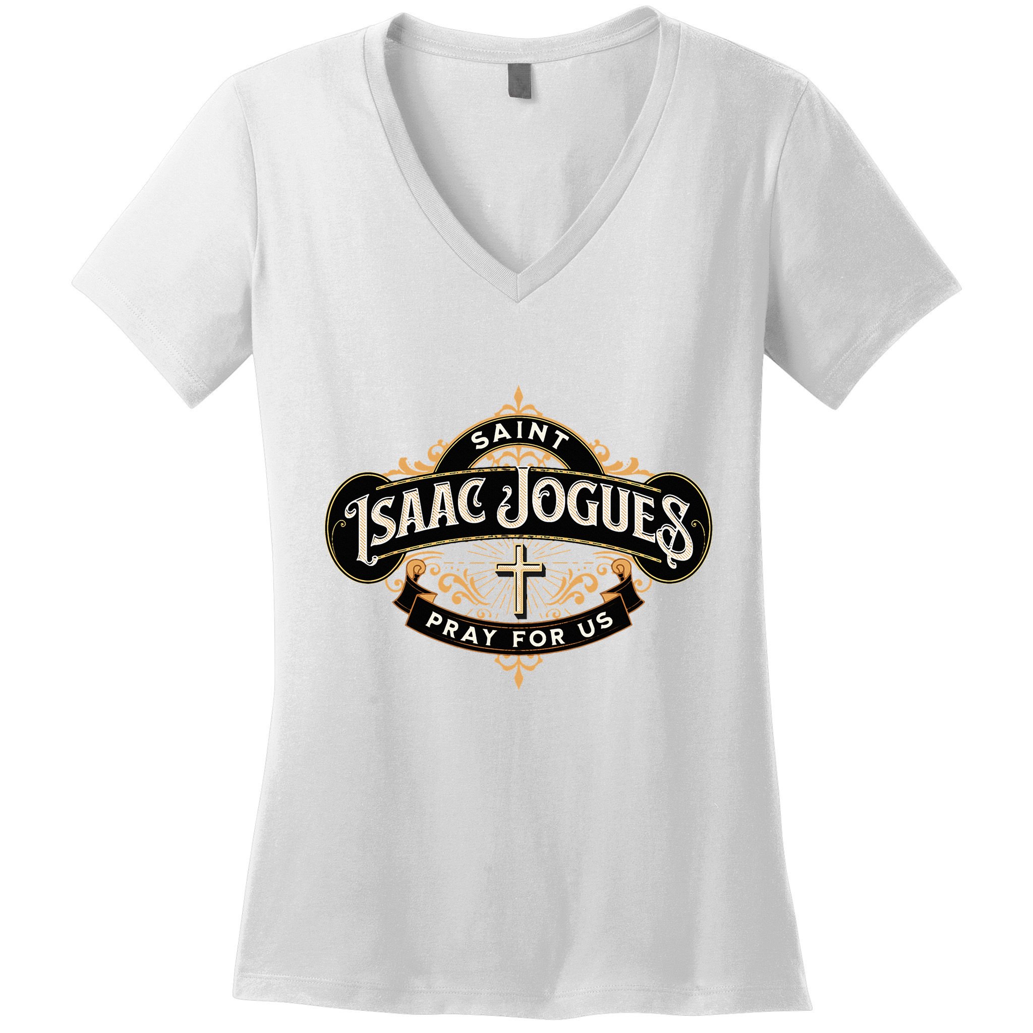 St Isaac Jogues Catholic Confirmation Jesuit French Saints Women's V-Neck T-Shirt