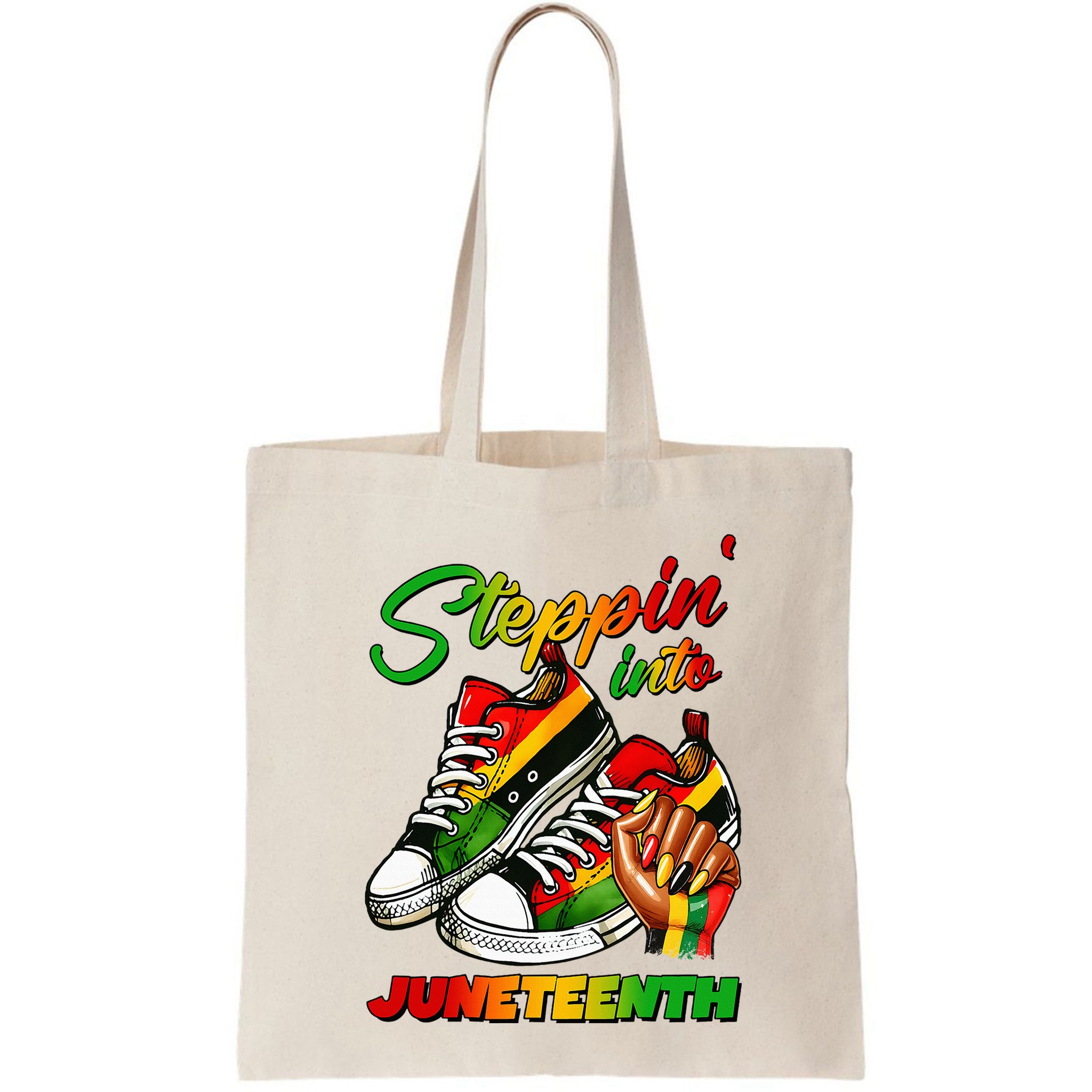 Stepping Into Juneteenth Afro Woman Black Girl Sneakers Bag