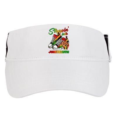 Stepping Into Juneteenth Afro Woman Black Girl Sneakers Adult Drive Performance Visor