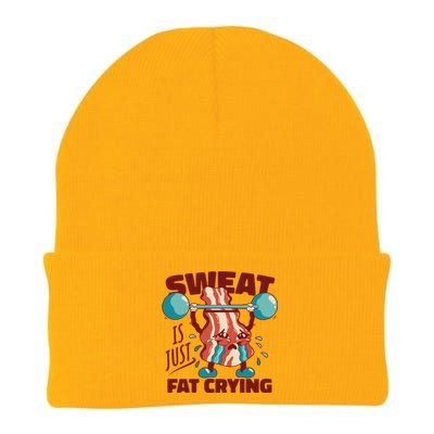 Sweat Is Just Fat Crying Funny Quotes Gift Knit Cap Winter Beanie