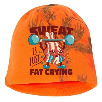 Sweat Is Just Fat Crying Funny Quotes Gift Kati - Camo Knit Beanie